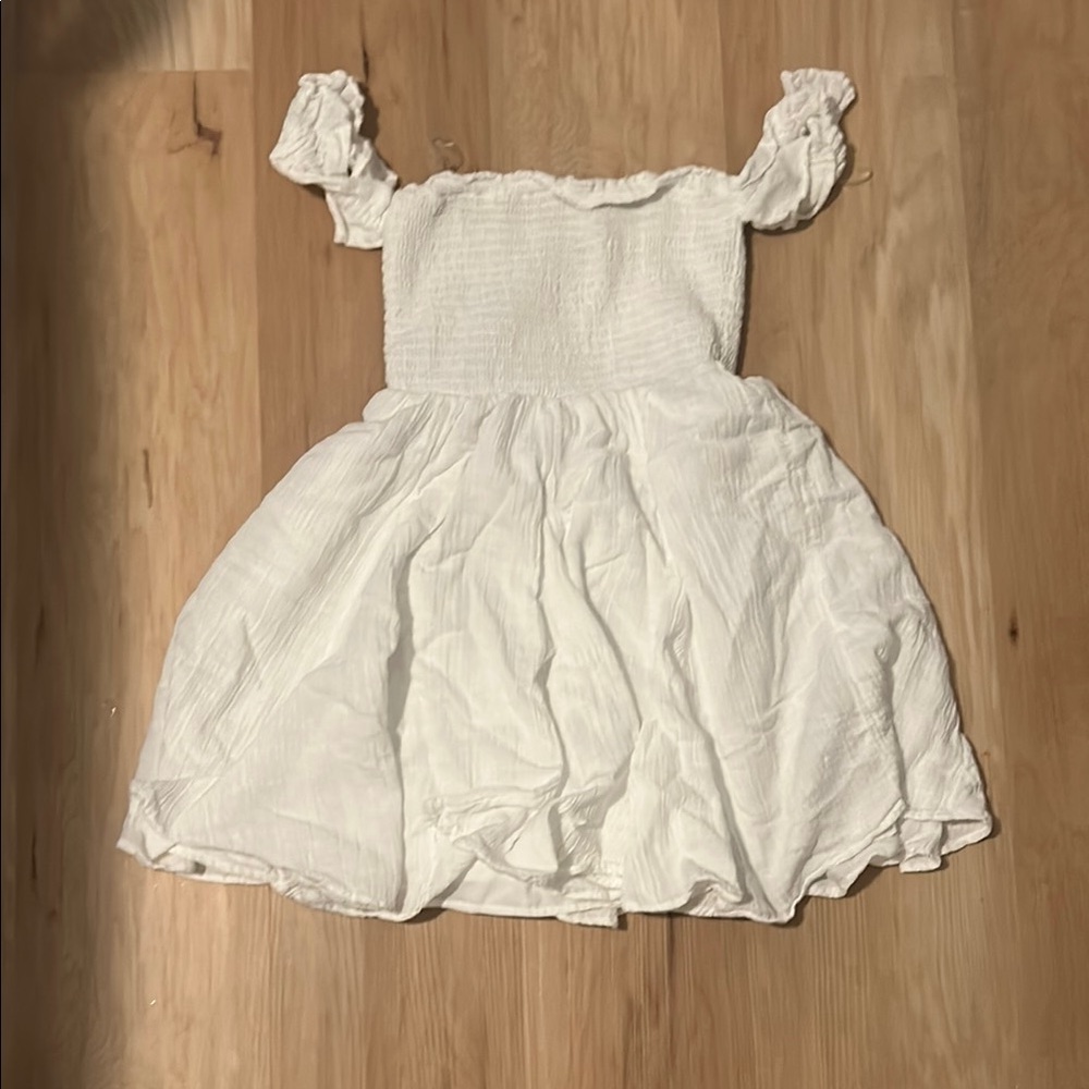 Woman’s white sundress